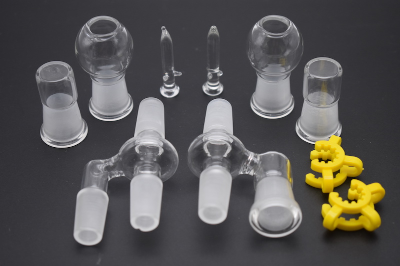 

Glass Oil Reclaimer Reclaim Ash Catcher 14.4mm 18.8mm Male Female Joint Glass Adapter nails Keck Clip For Oil Rig Bong