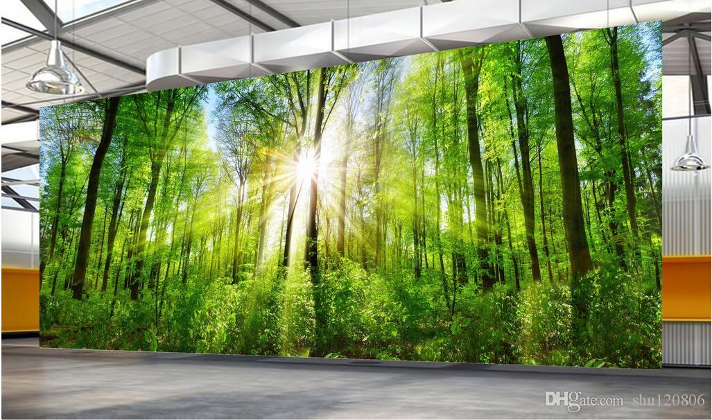 

3d wallpaper custom photo The forest landscape the sunlight filtered through the trees Home decor 3d wall murals wallpaper for walls 3 d, Picture shows
