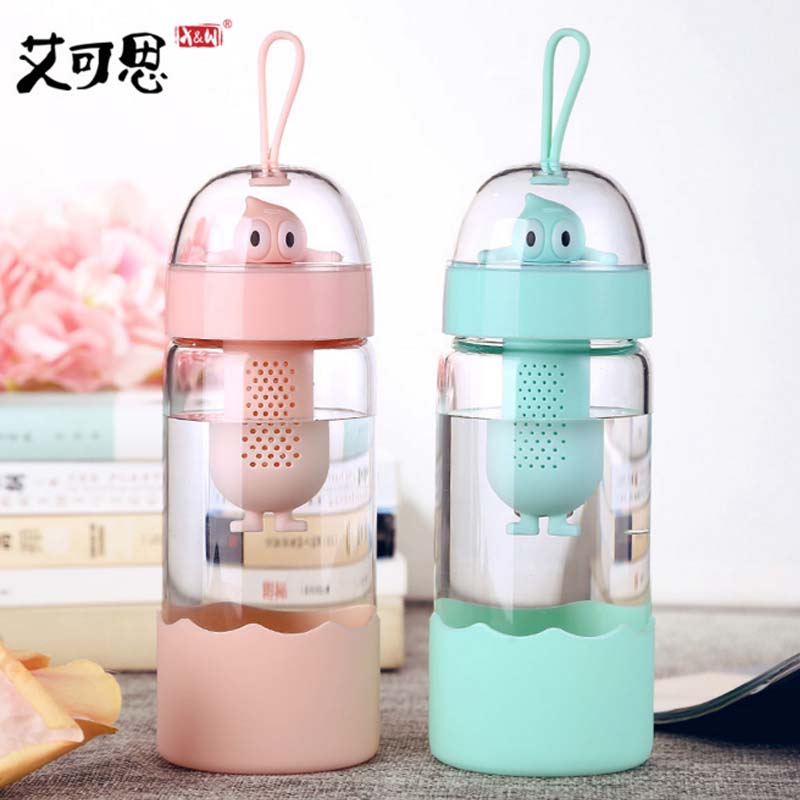 

My Glass Water Bottle Glass girls cute creative portable fresh personality student Bottle Korean Super Sports