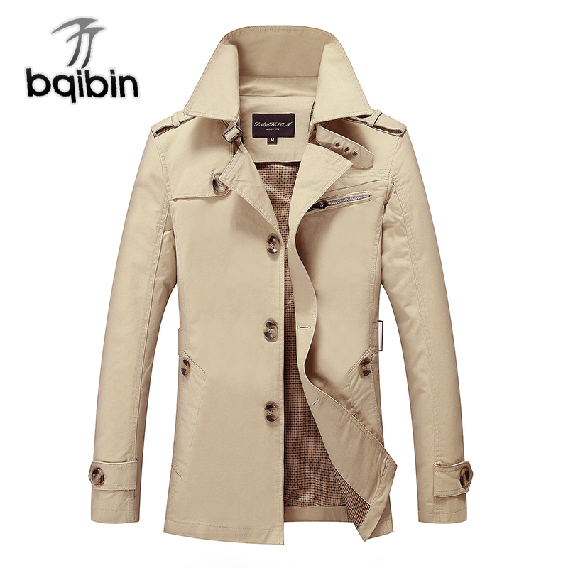 Mid-Length Men Jacket 2018 Autumn New Business Windbreaker Coat Men's Casual Outwear Slim Fit High Quality Plus Size 5XL