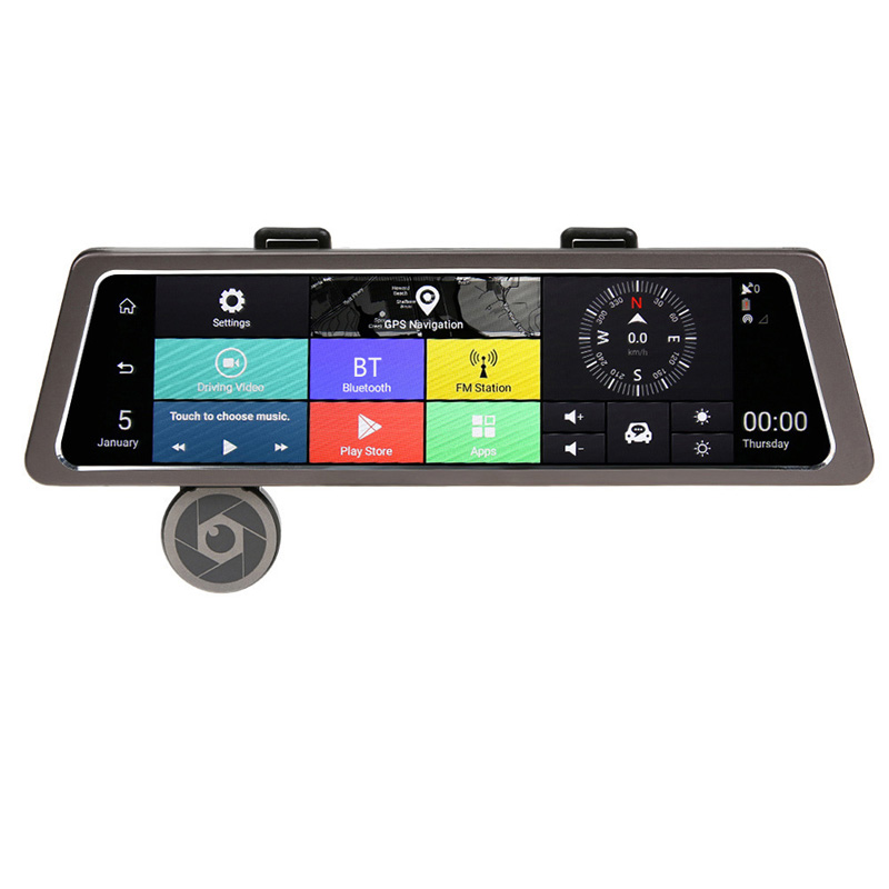 

4G 10" Touch Screen IPS Dual Lens Car DVR Camera Auto Bluetooth 4.0 Rearview Mirror Video Recorder GPS Navigation for Android