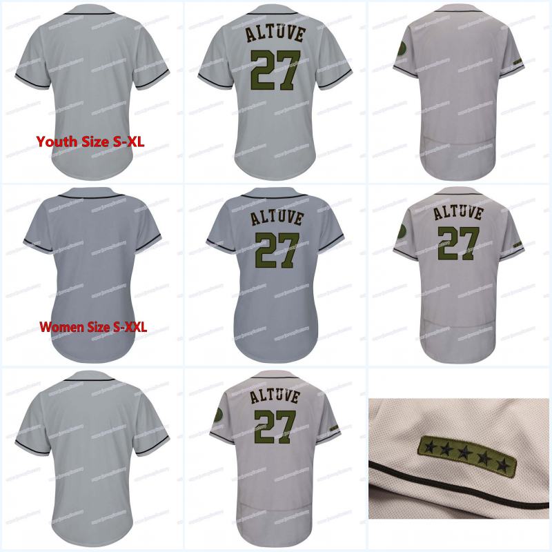 

2018 Memorial Day Men 45 Gerrit Cole 27 Jose Altuve 1 Carlos Correa 4 George Springer 10 Yuli Gurriel 2 Alex Bregman Baseball Jerseys, Grey coolbase