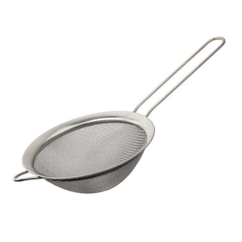 

Stainless Steel Fine Mesh Strainer Colander Flour Sieve with Handle Juice and Tea Strainer Kitchen Tools ZA6746