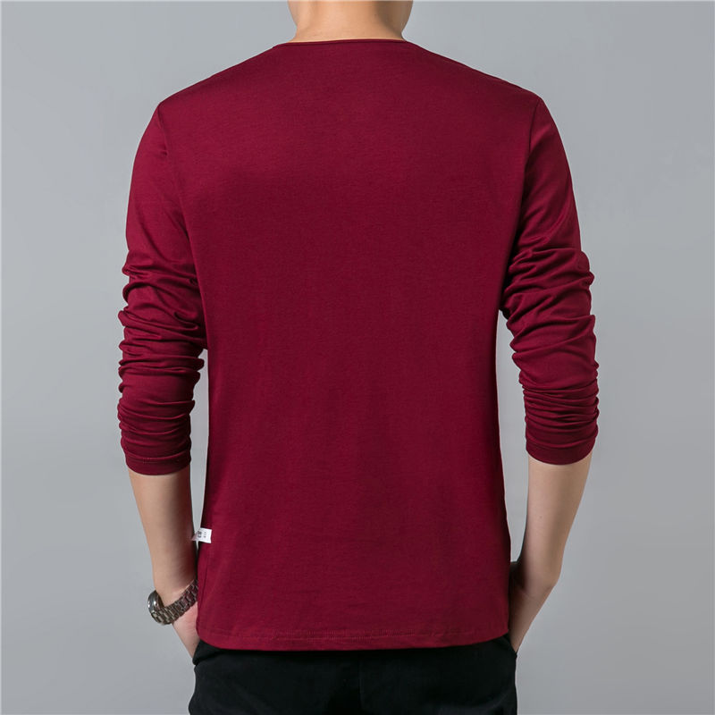 Coodrony Pure Cotton T Shirt Men Spring Autu