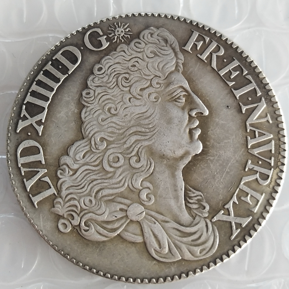 

France 1 Ecu - Louis XIV 1689 Copy Coins Brass Craft Ornaments replica coins home decoration accessories
