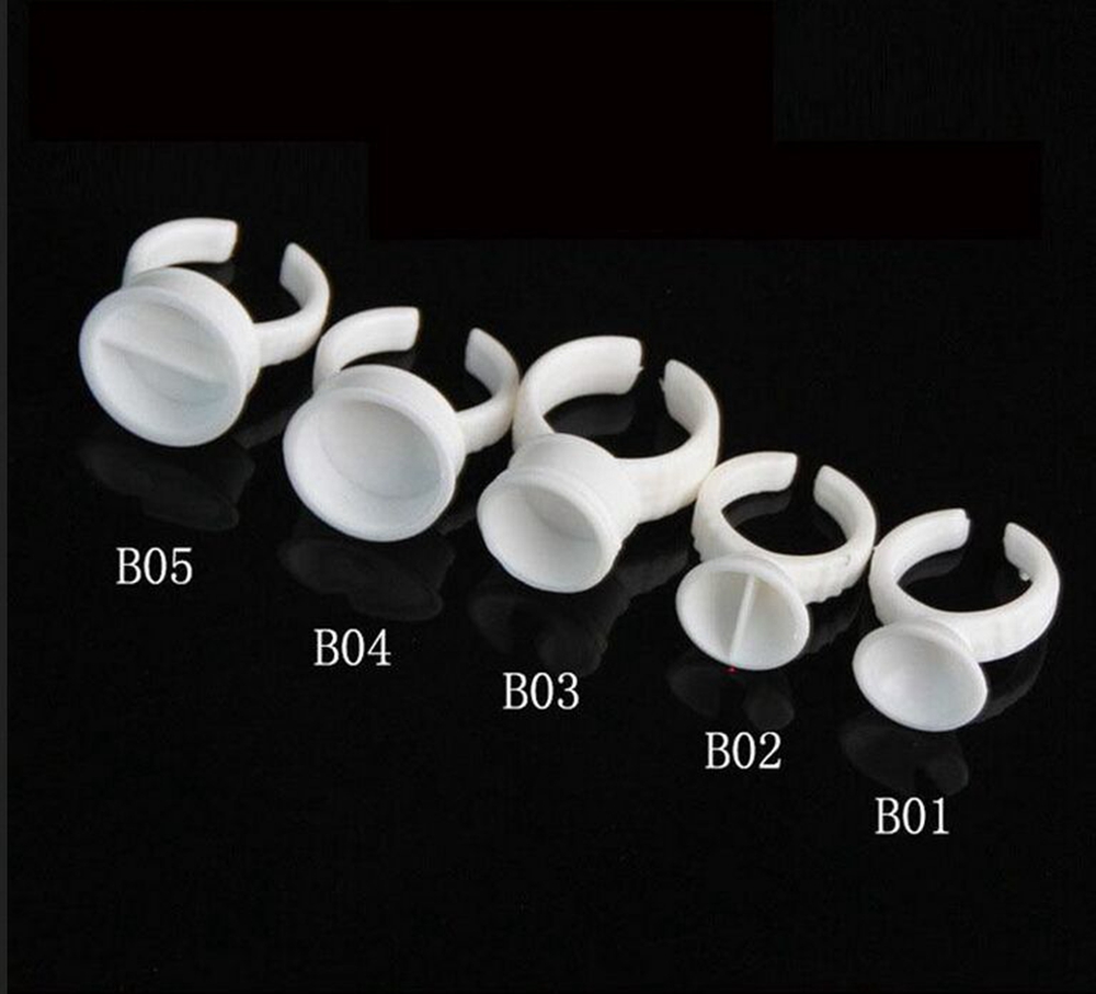 

2018 1000pcs Disposable Eyelash Extension Glue Ring Adhesive Tattoo Pigment Tattoo Ink Holder