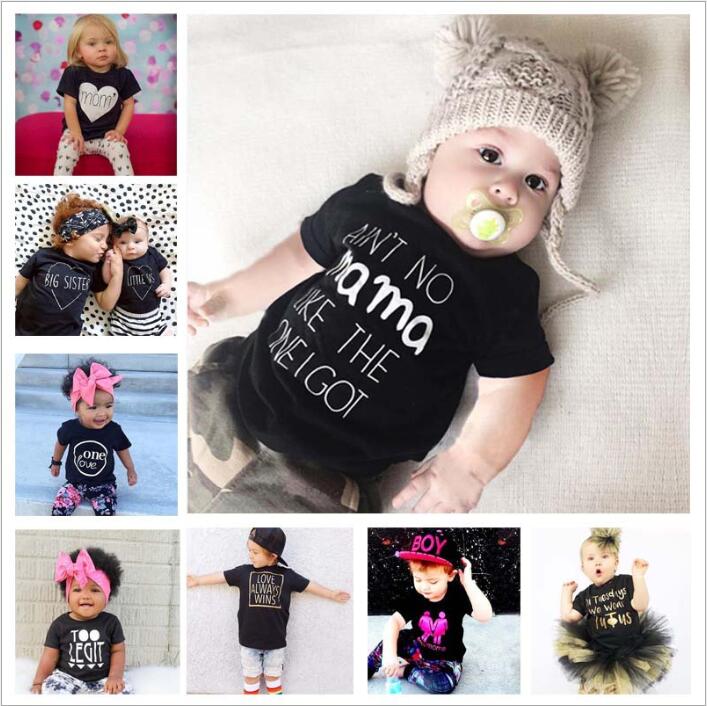 

Kids Clothes Summer Boys T-shirts INS Fashion Tops Girls Letter Print Hot Tees Short Sleeve Casual Streetwear Baby Clothing 25 Colors B3812, As pictures