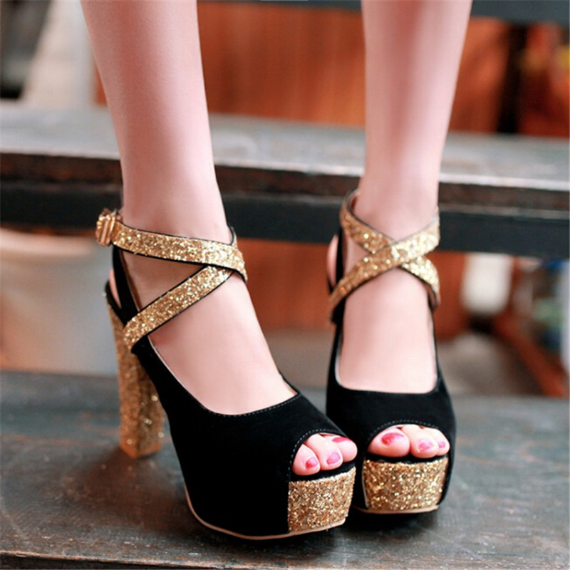 

2018 hot Wholesale-Free Shipping 2015 new spring high-heeled shoes wedding shoes platform Peep Toe women's shoes pumps red bottom high heels