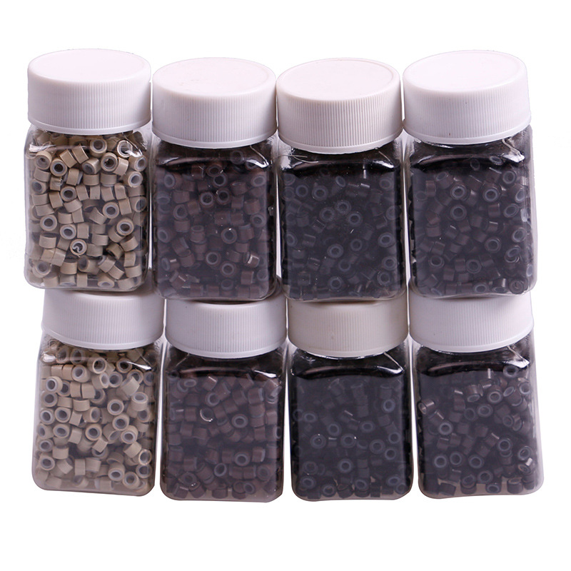

New arrive hotsale 5mm microbeads Lining Rings Loops Beads Tools For Hair Extension 500pcs/bottle