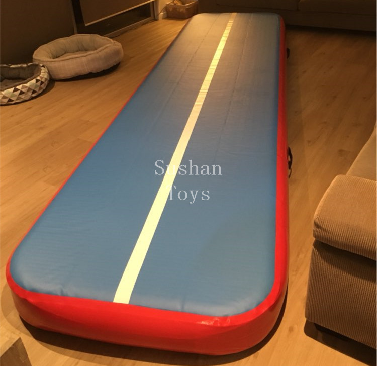 

6x1x0.2m inflatable tumble track trampoline air track gymnastics inflatable air mat with electric air pump for sale