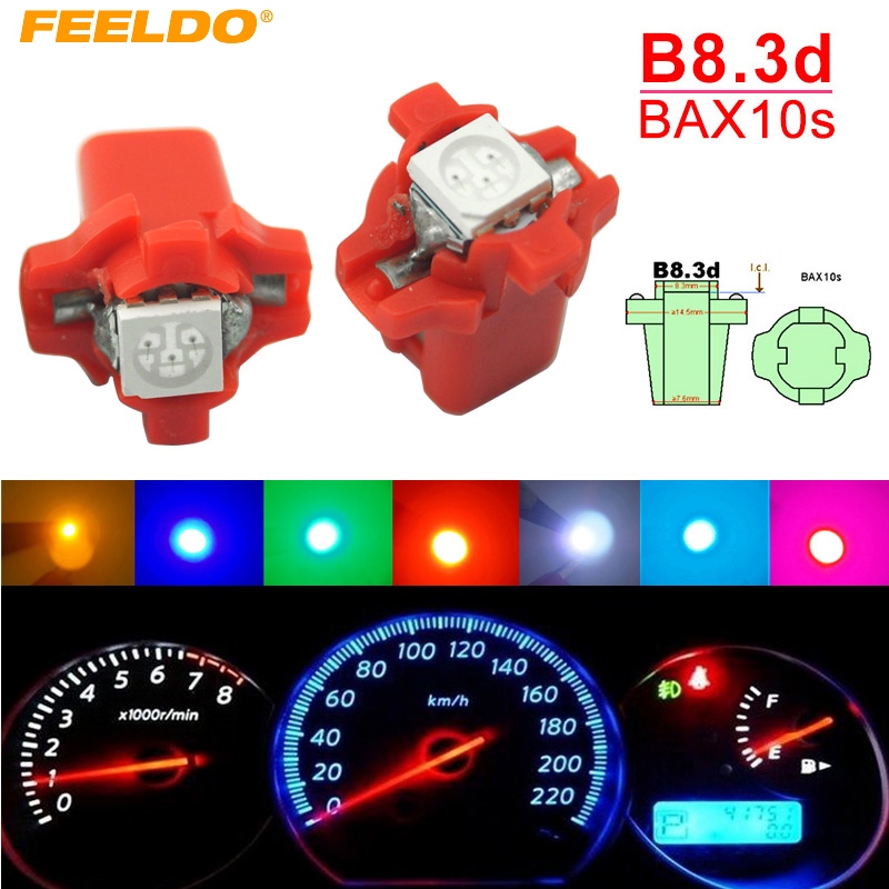 per cruscotto 10 lampadine LED per auto 5050 12 V B8.3D luci laterali T5 W3 W