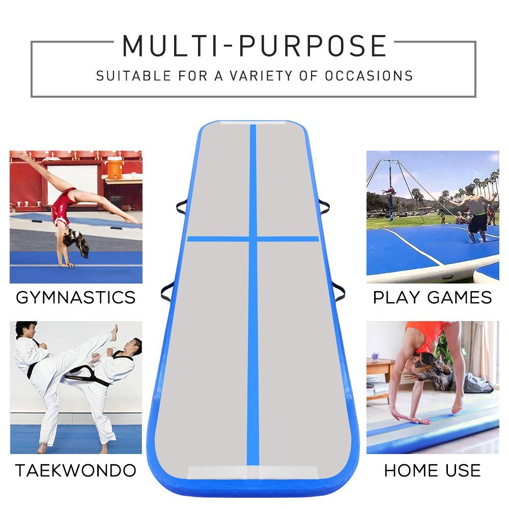 

3*1*0.2m 0.9mm pvc inflatable tumbling mat air tumbling track gymnastics mat air track gymnastics with air pump for home use and training