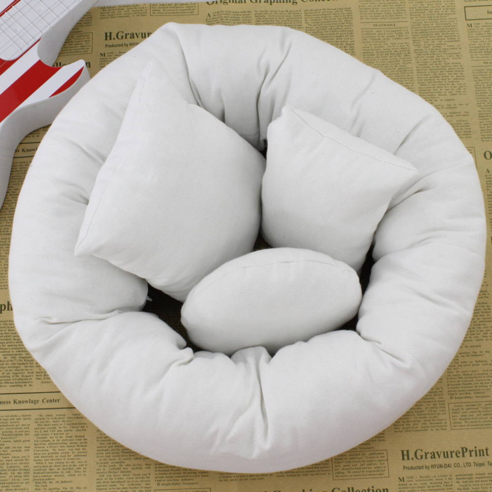 

OUTAD 4Pcs Baby Newborn Pillow Basket Filler Baby Cushion Infant Positioner Donut Posing Photography Props Pillow Ring