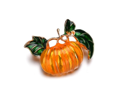 

Pumpkin Brooch Pins Halloween Jewelry Enamel Great Gifts Fashion Enamel Pin Gift for Women Girl Kid, Gray