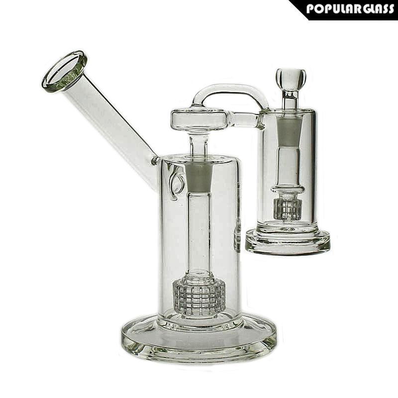 

20cm Tall Matrix sidecar bong Hookahs birdcage perc Oil Rig With Ash Catcher Joint size14.4mm Saml Glass PG5114