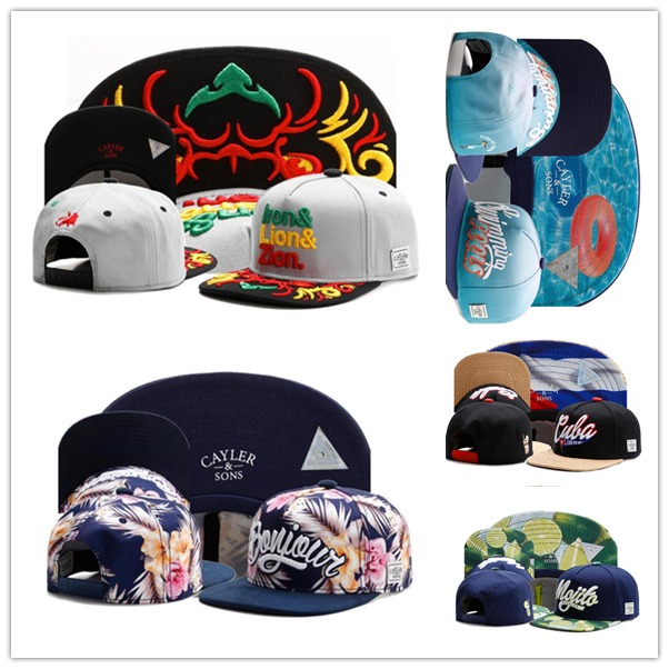 

18 colors brand Cayler & Sons baseball caps Brooklyn Embroidery hats Snapback Caps adjustable dad hats men bones snapbacks bone gorras cap, Black;white