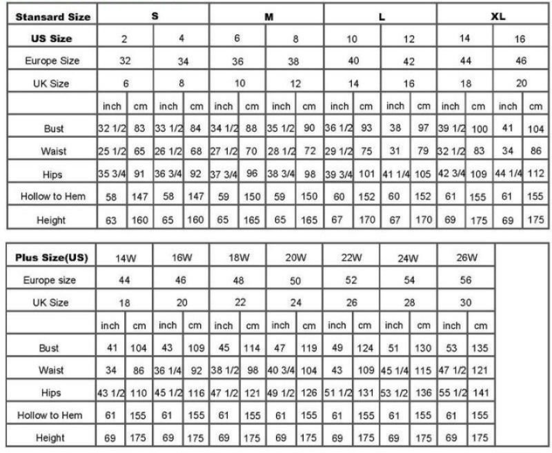 Dhgate Dress Size Chart