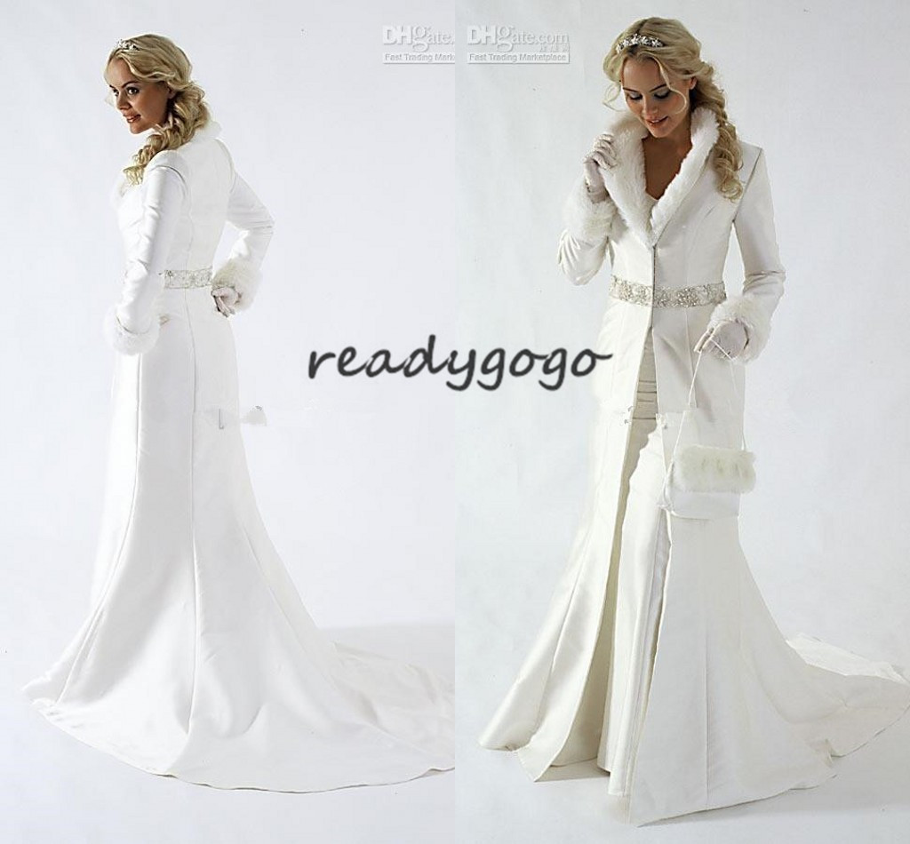 V intage Wnter Warm Fur Wedding dresses jacekt 2019 New Style Beading Floor Length Wedding Jackets Bridal Bolero With Long Sleeve