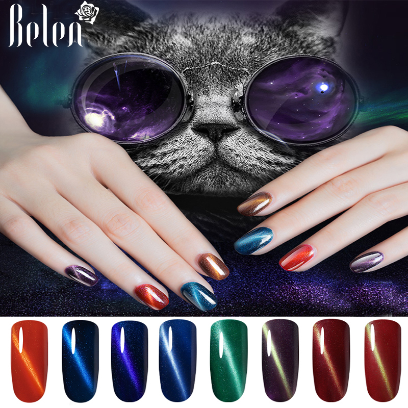 

Belen 8ml Cat Eye Gel Nail Polish Not Moving Cat Eye Line Semi Permanent Magnetic Lucky Varnish Lacquer 3D Effect Magnet Stick, 9968