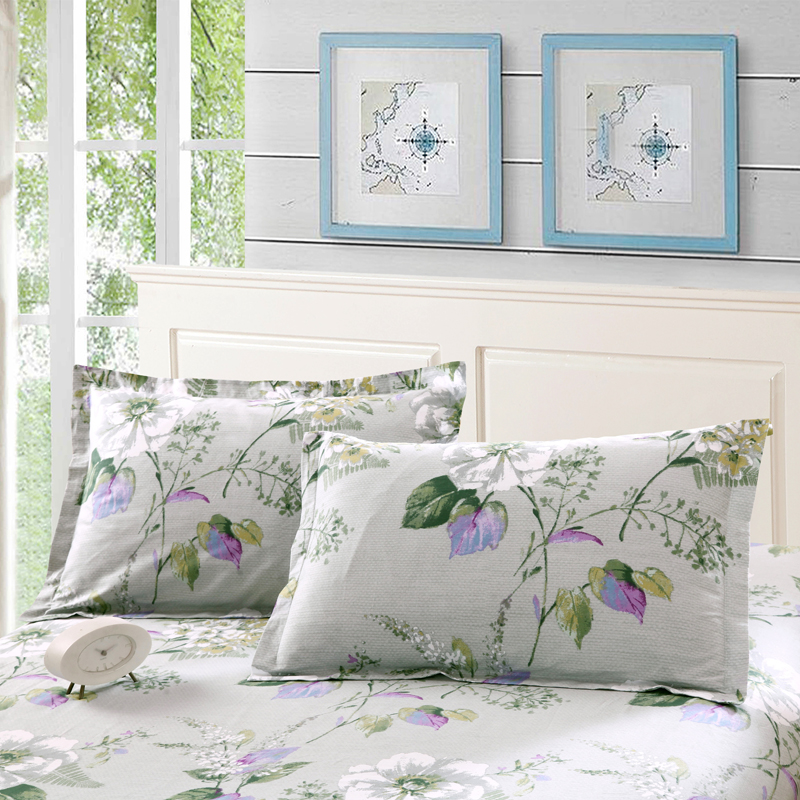 100 Cotton Lavender Pink Flower And Bird Home Pillow Case Home