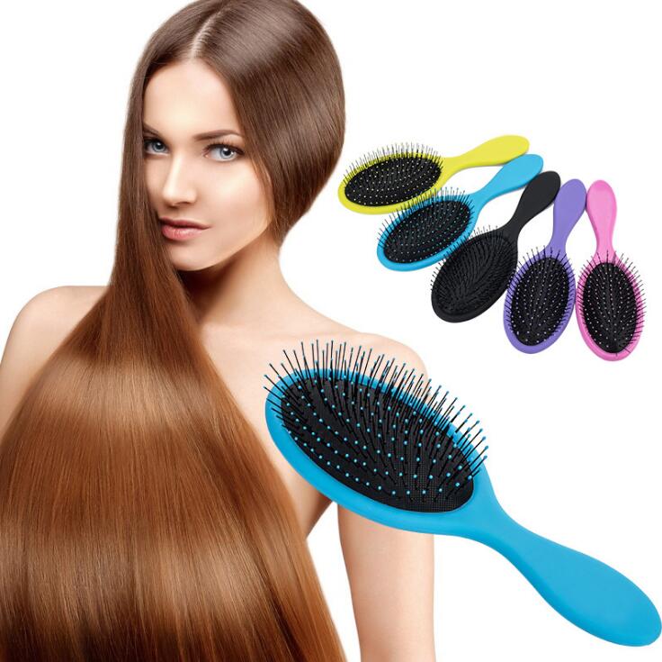 

Salon New Detangling Kids Gentle Women Men Hair Brush Tangle Wet & Dry Bristles Handle Massage Detangling Comb Hair Brush