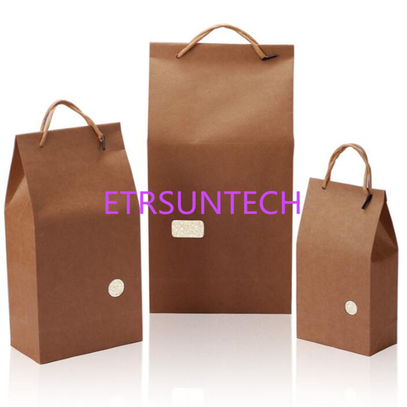 

1KG/2.5KG/5KG Kraft Paper Bag For Rice Flour Food Packaging Blank Universal Packaging Pouch Bags QW8027