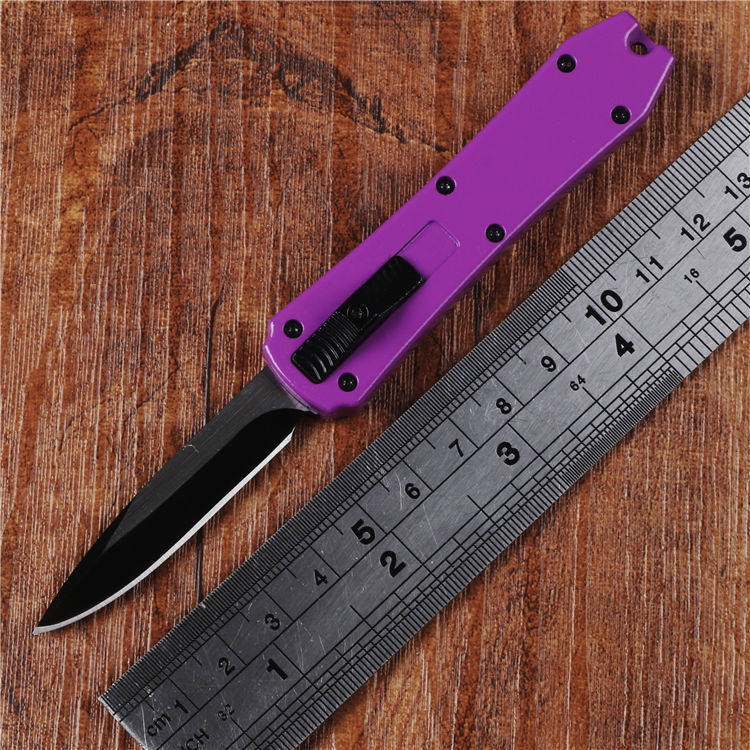 

automatic knives supur mini knife auto knives High quality 5 colors without mic knife logo mini Key buckle pocket knife aluminum handle