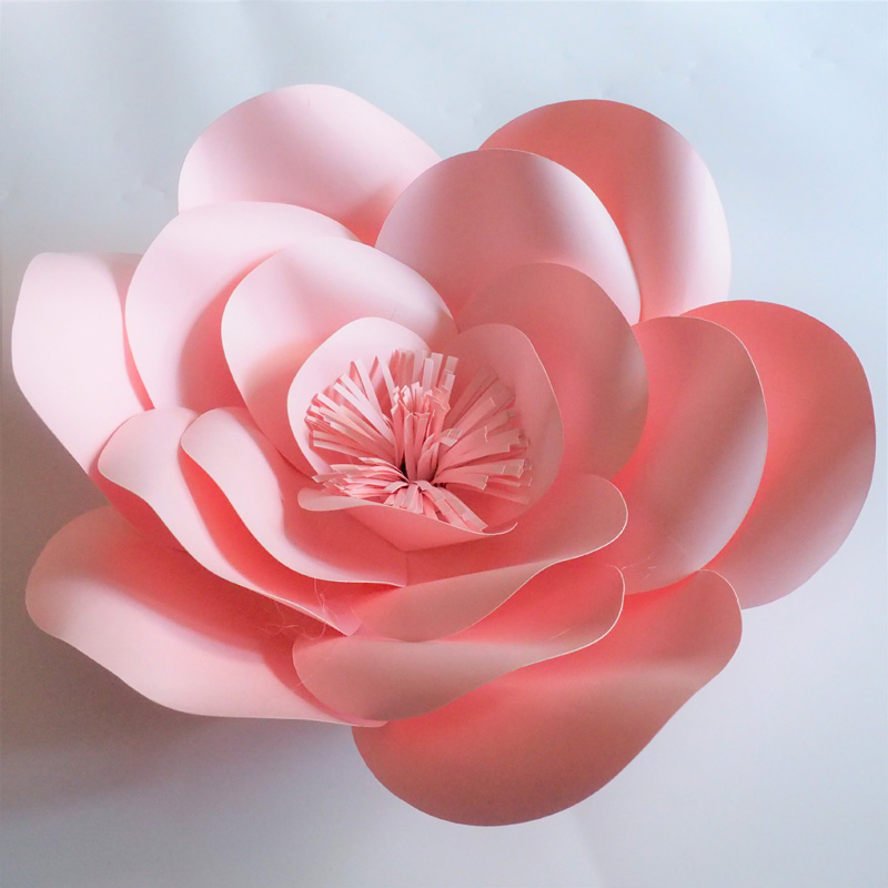 

Half Made Giant Paper Flowers DIY Full Kits Wall For Wedding Party Decorations Home Deco Fake Flowers (20cm,30cm,40cm,50cm), Baby pink