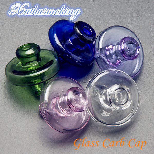 

Glass UFO Bubble Carb Cap Ball Dome Quartz Thermal Banger Nails Dab Rig Universal Colored Carb Cap Color Random 592