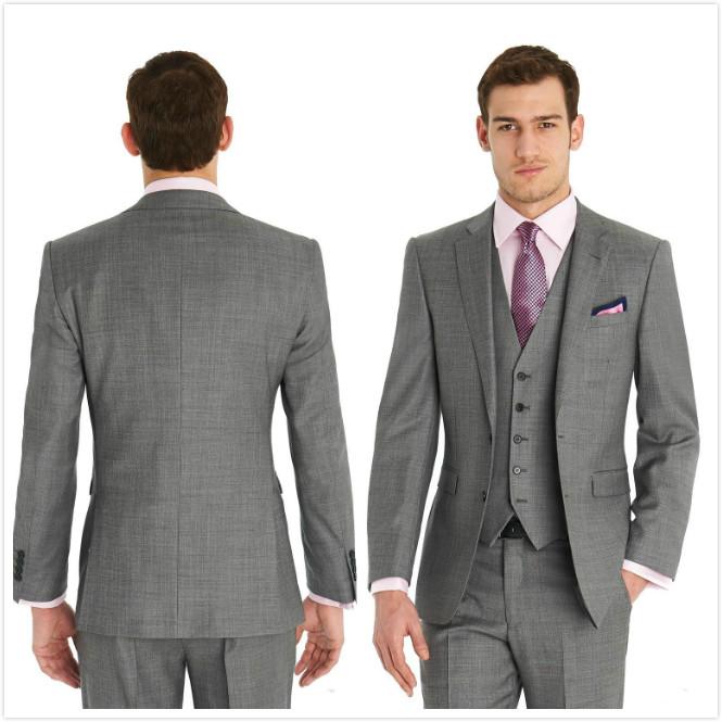

HOT -- New Classics Design Side Vent Grey Wedding Men Suits Groom Tuxedos Men Party Groomsmen Suits (Jacket+Pants+Tie+Vest) NO:139, Same as image
