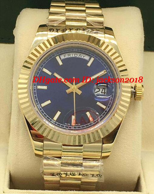 

Luxury Watches 2 Style 228238 18K Yellow Gold Black Diagonal Motif Dial 40mm Automatic Fashion Men's Watch Wristwatch