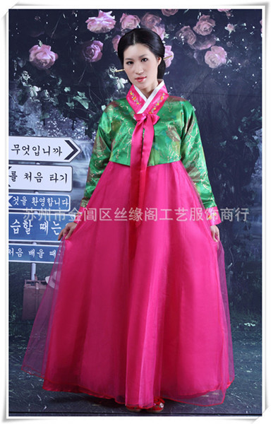 

2015 New Korean Hanbok Formal Dresses Asia Traditional Clothes Women's Dresses Clothing Evening Singer Costume Cosplay