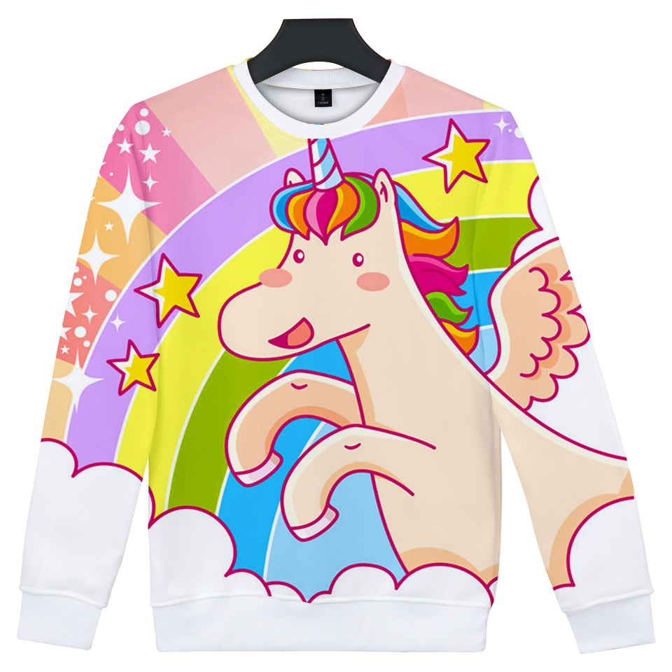 

Blackday Harajuku Anime Style Unicorn 3D Sweatshirt Capless Man/Women Casual Fashion Sweatshirt Regular Clothes Plus Size 4XL, As picture