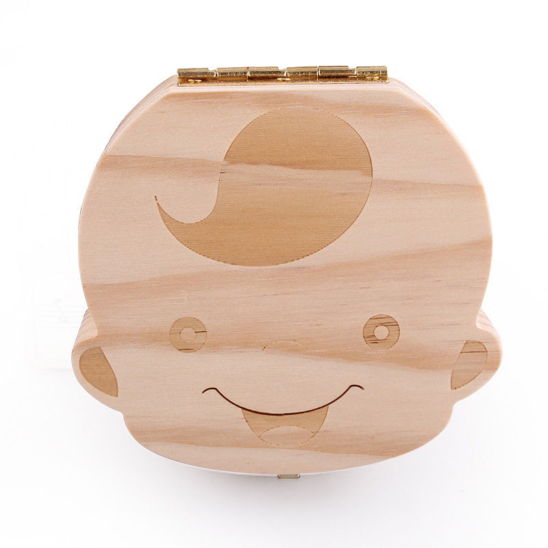 

Creative Tooth Box Organizer For Baby Save Milk Teeth Wood Storage Collecting Teeth Gifts Umbilical Cord Lanugo