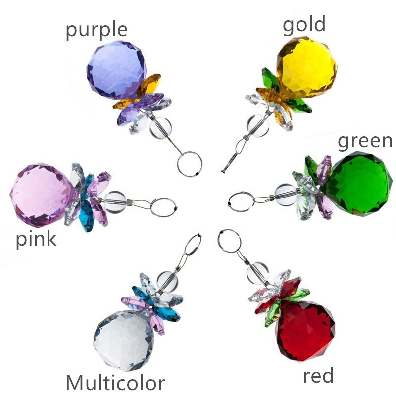 

6pcs Hanging Rainbow Crystal Suncatchers Chandelier Crystals Ball Prism Pendant Rainbow Maker Hanging Chakra Sun Catcher Home Decoration