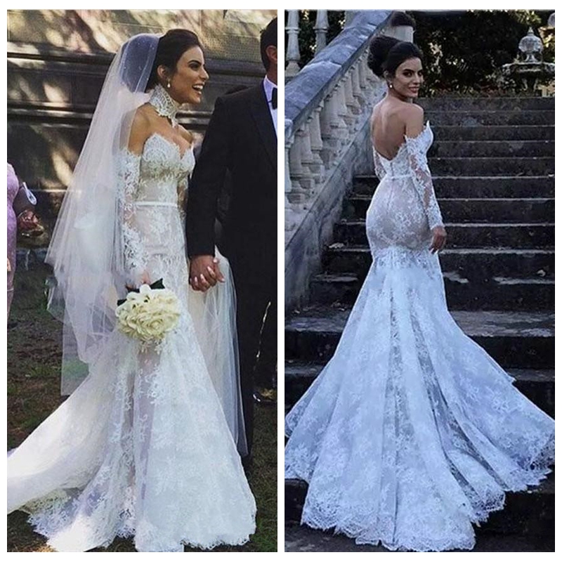 lace bodycon wedding dress