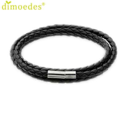 

Bracelets Gussy Life Wholesale New Men Fashion Leather Charm Bangle Handmade Round Rope Jan17