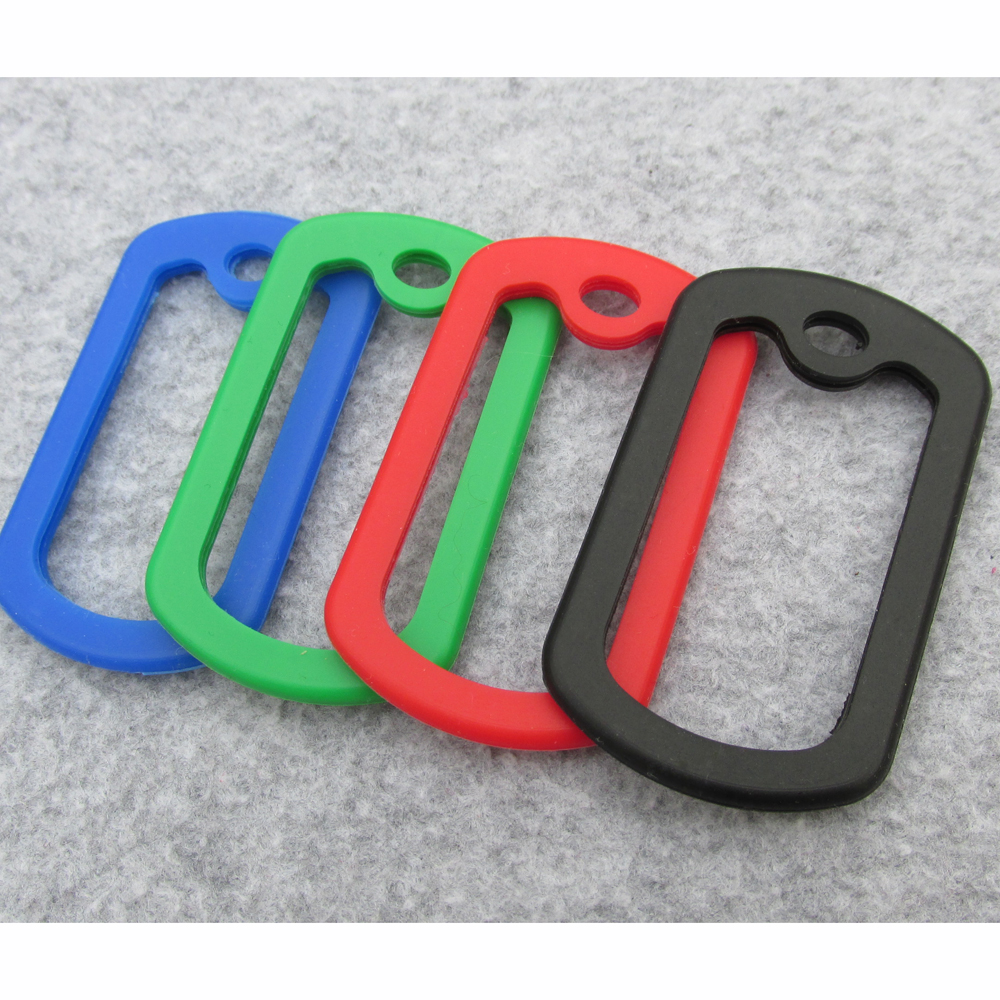 

100 pieces per lot Square Army Dog tag rubber silicone silencer for military Army Dog Tags