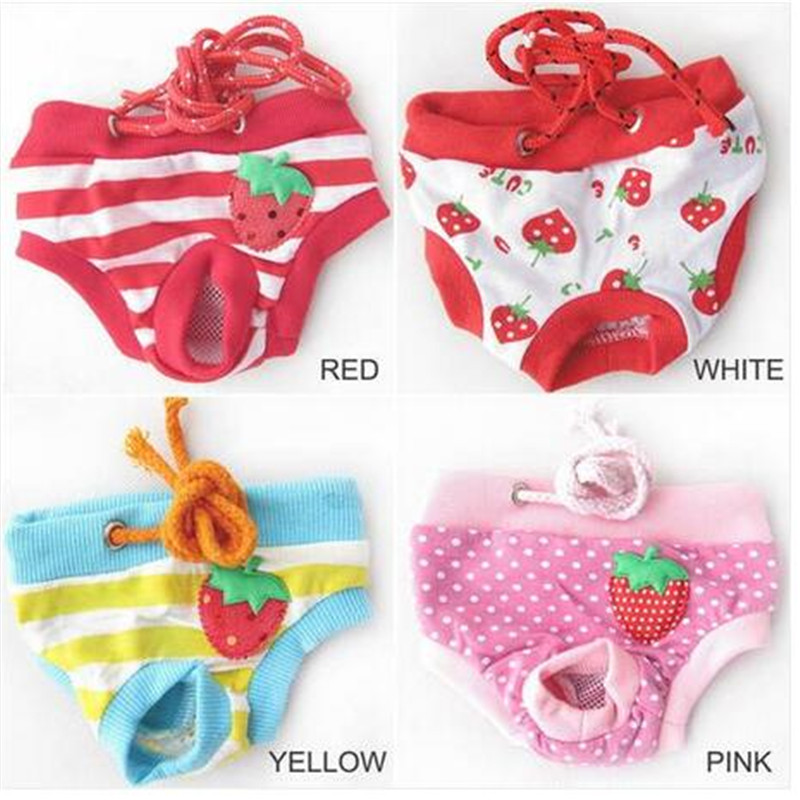 

Summer Cute Female Pet Dog Physiological Menstrual Hygiene Pants Estrus Pet supplies dog supplies dog sweater, Red