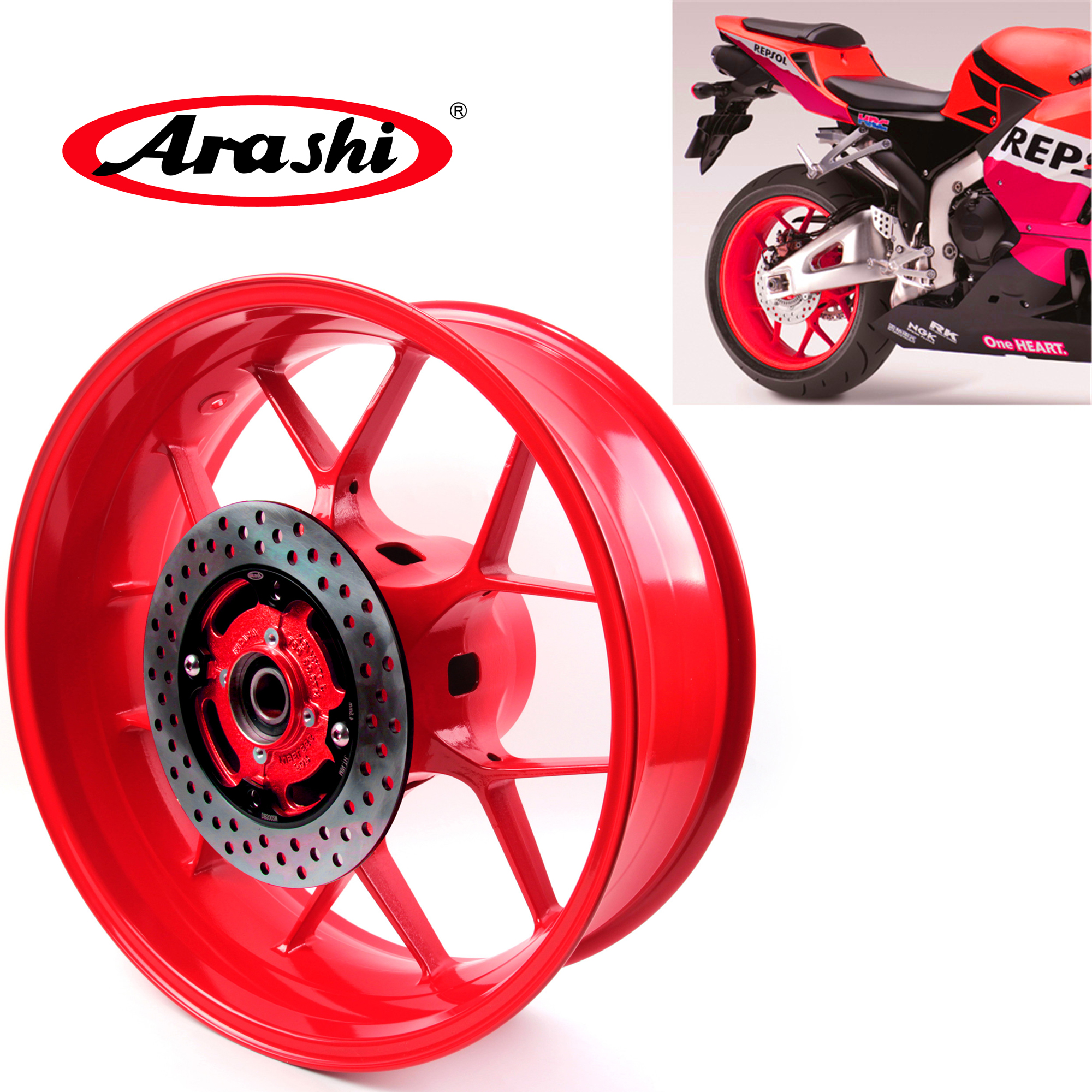 

Arashi For Honda CBR1000RR 2006 - 2016 Rear Wheel Rim Brake Disc Disk Rotor CBR 1000 RR CBR1000 Red 2011 2012 2013 2014 2015