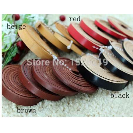 

5meter 100% Real Cow Leather Cord Black/Beige/Brown Flat Leather Cords/Thread/String 5mm for Necklace Bracelet Jewelry Making