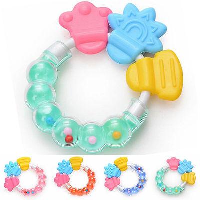 

2018 New Baby Infant Teething Circle Ring Baby Rattles Biting Toy Kids Cute Toy Baby Teether