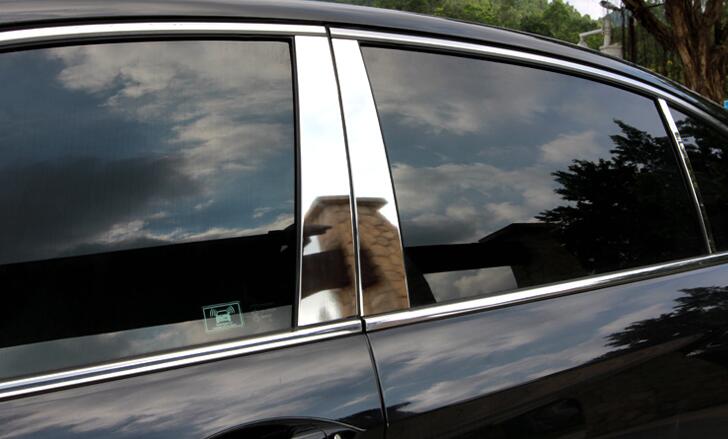 

High quality stainless steel 6pcs car Window middle column B column decoration trim strip For Honda Accord 2009-2017