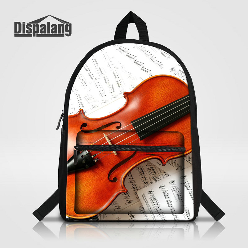 

Violin Printing School Backpack For Teenage Girls Boys Women Men Outdoor Business Canvas Laptop Bag Rucksack Children Daily Daypack Bagpacks, As the picture show