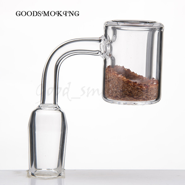 

New Bucket Quartz Thermal Banger 10mm 14mm 18mm Double Tube Quartz Thermal Banger For Oil Rigs Glass Bongs