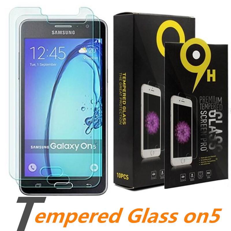 

For Samsung Note 8 Tempered Glass Screen Protector For On5 S7 edge S6 Note 5 S5 on6 on7 J3 prime 0.33mm 2.5D 9H Anti-shatter Paper Package