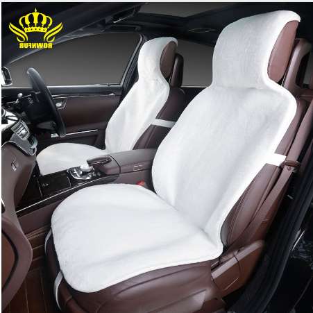 

HOT For 2 Front car seat covers faux fur cute car interior accessories cushion cover styling winter new plush car pad seat cover