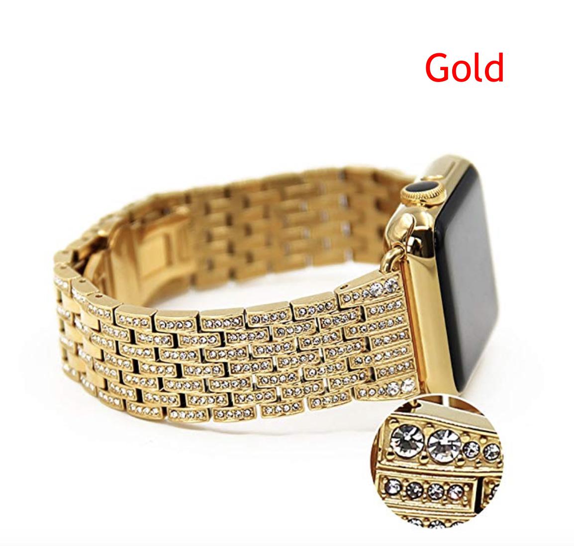 

rhinestone diamond bands 38mm 42mm stainless steel band straps replacement for Apple Watch series 3 2 1