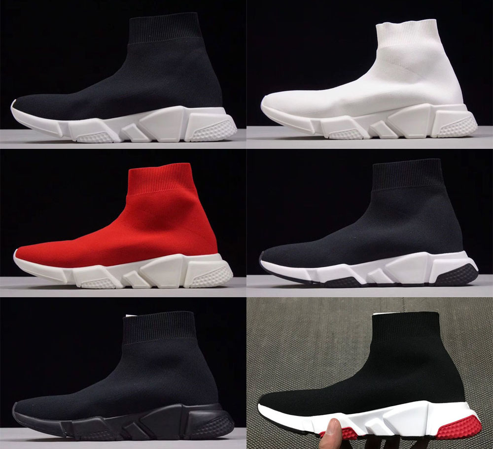 

New Designer Shoes Mens Speed Trainer Fashion Socks Boots Triple Black White Oreo Women Casual Shoes