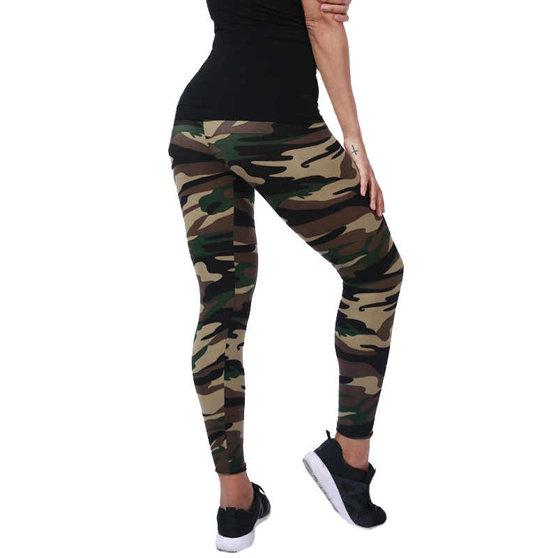 

New Fashion 2018 Camouflage Leggings Printing Elasticity Armyu Green Legging Blue Gray Fitness Pant Leggins Casual Legging For Women, Camouflage 3